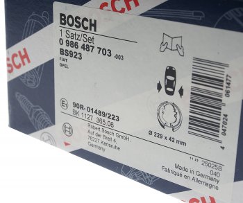 2 749 р. Колодки тормозные задние барабанны (4шт.) BOSCH Opel Corsa D дорестайлинг, хэтчбэк 3 дв. (2006-2010)  с доставкой в г. Калуга. Увеличить фотографию 4