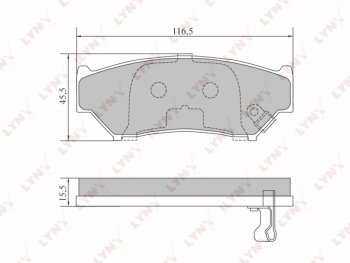 1 399 р. Колодки тормозные передние (4шт.) LYNX  Suzuki Grand Vitara ( FTB03 3 двери,  3TD62, TL52 5 дверей) - Vitara  ET  с доставкой в г. Калуга. Увеличить фотографию 1