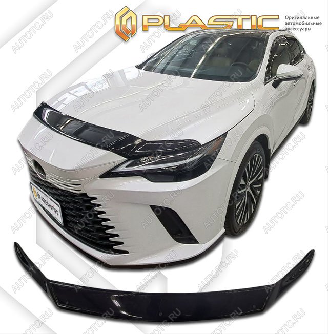 2 079 р. Дефлектор капота CA-Plastic  Lexus RX500h  AL30 (2022-2024) (Classic черный)  с доставкой в г. Калуга