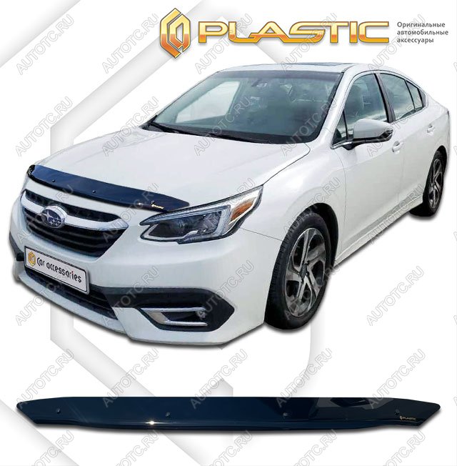 1 679 р. Дефлектор капота CA-Plastic  Subaru Legacy  BN/B15 (2017-2024) рестайлинг седан (Classic черный)  с доставкой в г. Калуга