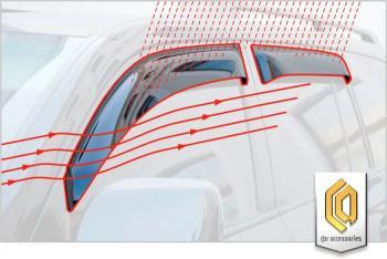 2 299 р. Дефлектора окон CA-Plastic  Cadillac Escalade  GMT 1XX (2020-2022)   (серия  Comfort серебро)  с доставкой в г. Калуга. Увеличить фотографию 2