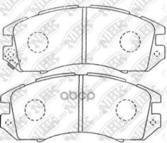 1 899 р. Колодки тормозные задние (4шт.) NIBK  Subaru Impreza  GC (1992-2000) седан  с доставкой в г. Калуга