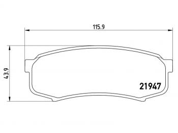 Колодки тормозные задние BAIKOR Toyota Land Cruiser Prado J150 3-ий рестайлинг (2020-2024)