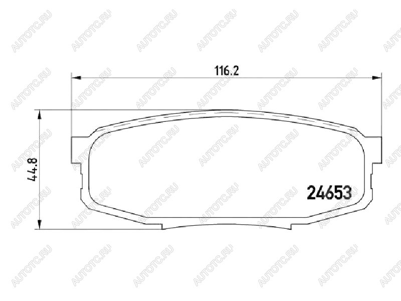 4 099 р. Колодки тормозные задние BAIKOR Toyota Sequoia XK60 рестайлинг (2017-2022)  с доставкой в г. Калуга