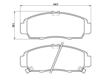 3 499 р. Колодки тормозные перед BREMBO  Honda Accord  CU (2008-2013) седан дорестайлинг, седан рестайлинг  с доставкой в г. Калуга. Увеличить фотографию 1