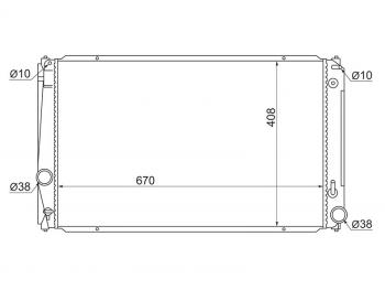 4 199 р. Радиатор SAT  Lexus NX200 (Z10), NX200T (Z10), NX300h (Z10), Toyota Harrier (XU60), RAV4 (XA30,  XA40)  с доставкой в г. Калуга. Увеличить фотографию 1