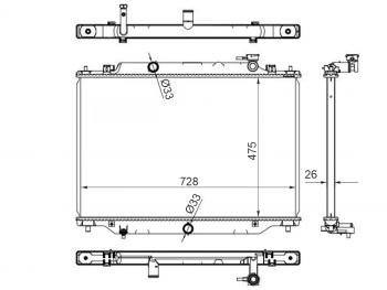 Радиатор SAT Mazda (Мазда) CX-9 (ЦХ-9)  TC (2015-2024) TC дорестайлинг