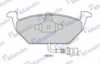 2 199 р. Колодки тормозные передние (4шт.) MANDO  Audi A3 (8L1 хэтчбэк 3 дв.,  8LA хэтчбэк 5 дв.,  8P1 хэтчбэк 3 дв.,  8PA хэтчбэк 5 дв.,  8VS седан,  8VA хэтчбэк 5 дв.,  8V1,  8Y хэтчбэк 5 дв.,  8Y седан), Skoda Octavia (A5,  A7,  A8), Volkswagen Golf (2,  3,  4,  5,  6,  7,  8), Jetta (А2,  A3,  A4,  A5,  A6,  A7)  с доставкой в г. Калуга. Увеличить фотографию 1