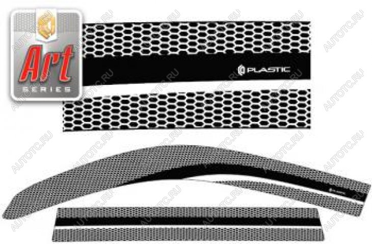 2 199 р. Дефлектора окон CA-Plastic  Solaris KRX (2024-2024) хэтчбэк 5 дв. (серия Art серебро)  с доставкой в г. Калуга