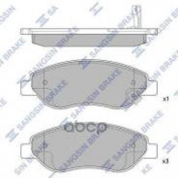 Колодки тормозные передние (4шт.) SANGSIN Opel Corsa D 2-ой рестайлинг, хэтчбэк 3 дв. (2011-2014)