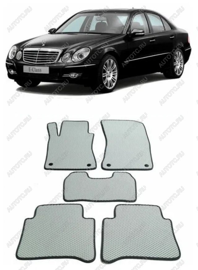 3 089 р. Текстильные коврики в салон (4matic LUX текстиль) SeinTex   Mercedes-Benz E-Class  W211 (2002-2009) дорестайлинг седан, рестайлинг седан  с доставкой в г. Калуга