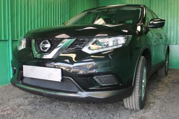 2 579 р. Защита радиатора (низ) Стрелка11 Стандарт  Nissan X-trail  3 T32 (2013-2018) дорестайлинг (черная)  с доставкой в г. Калуга. Увеличить фотографию 2