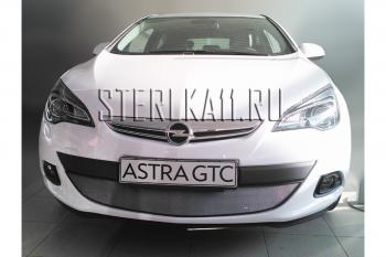 3 279 р. Защита радиатора Стрелка11 Стандарт  Opel Astra  J GTC (2011-2018) (хром)  с доставкой в г. Калуга. Увеличить фотографию 2