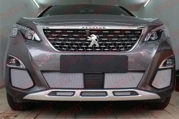 3 299 р. Защита радиатора (боковые) Стрелка11 Стандарт  Peugeot 3008  2 (2016-2024) (хром)  с доставкой в г. Калуга. Увеличить фотографию 2