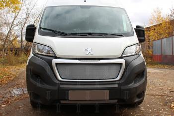 3 899 р. Защита радиатора (2 части) Стрелка11 Стандарт CITROEN Jumpy рестайлинг (2013-2017) (черная)  с доставкой в г. Калуга. Увеличить фотографию 5