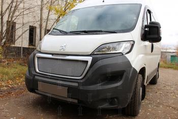 3 899 р. Защита радиатора (2 части) Стрелка11 Стандарт CITROEN Jumpy рестайлинг (2013-2017) (черная)  с доставкой в г. Калуга. Увеличить фотографию 6