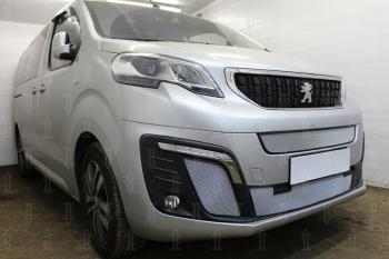 5 649 р. Защита радиатора (середина, низ) Стрелка11 Стандарт  Peugeot Traveller (2016-2024) (хром)  с доставкой в г. Калуга. Увеличить фотографию 1