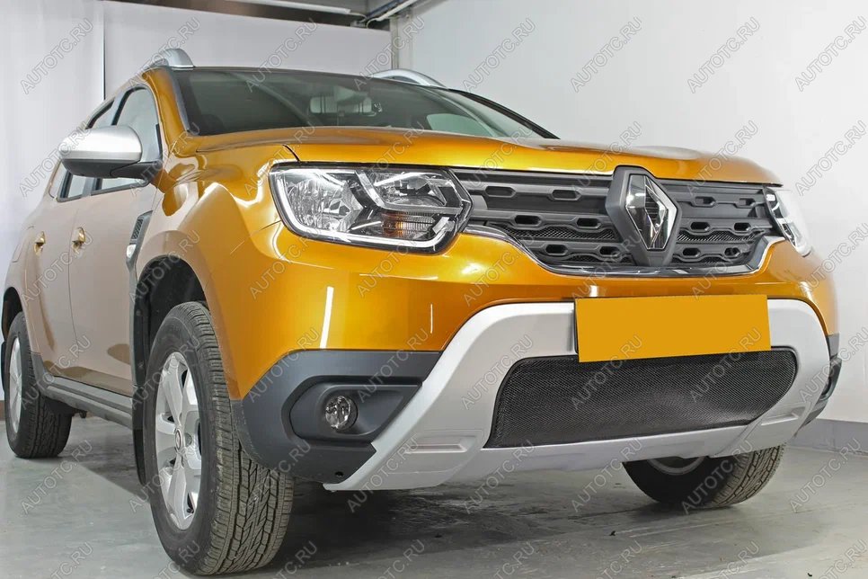 3 779 р. Защита радиатора (низ) Стрелка11 Стандарт Renault Duster HM (2020-2024) (черная)  с доставкой в г. Калуга