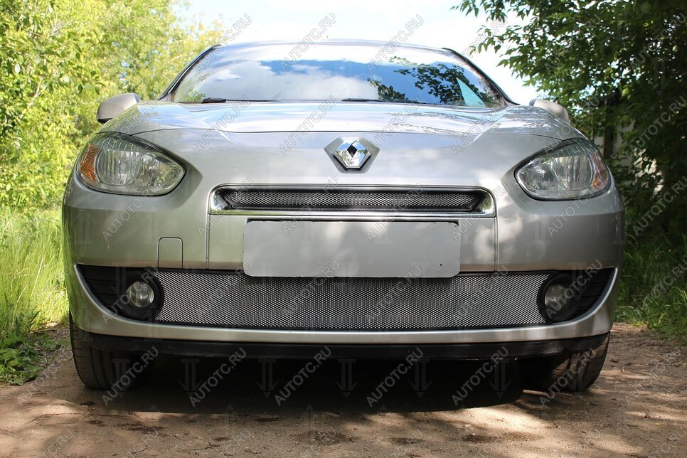 2 559 р. Защита радиатора (верх) Стрелка11 Стандарт    Renault Fluence (2010-2012) дорестайлинг (хром)  с доставкой в г. Калуга