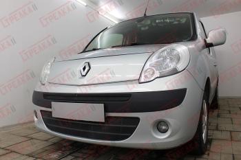 2 599 р. Защита радиатора (верх) Стрелка11 Стандарт Renault Kangoo KW0 дорестайлинг (2008-2013) (черная)  с доставкой в г. Калуга. Увеличить фотографию 3