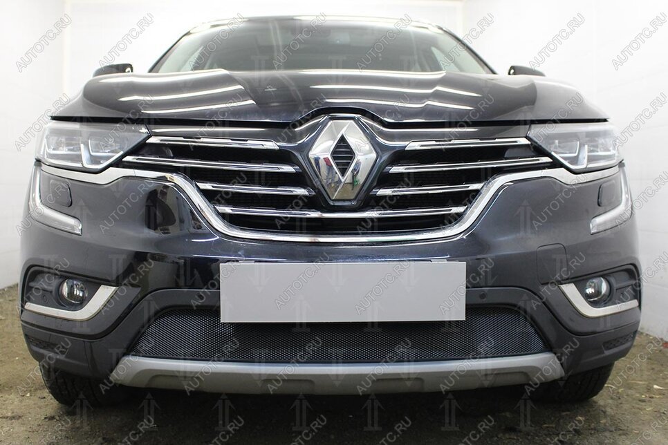 3 199 р. Защита радиатора Стрелка11 Стандарт Renault Koleos 2 (2016-2024) (черная)  с доставкой в г. Калуга