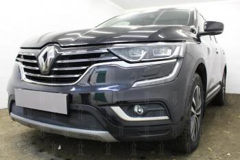 3 199 р. Защита радиатора Стрелка11 Стандарт  Renault Koleos  2 (2016-2024) (черная)  с доставкой в г. Калуга. Увеличить фотографию 2