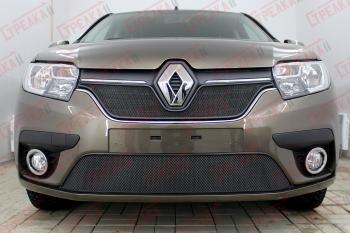 2 699 р. Защита радиатора (низ) Стандарт Renault Logan 2 рестайлинг (2018-2024) (черная)  с доставкой в г. Калуга. Увеличить фотографию 2