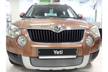 2 599 р. Защита радиатора Стрелка11 Стандарт  Skoda Yeti (2009-2013) (хром)  с доставкой в г. Калуга. Увеличить фотографию 2