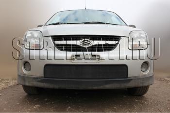 2 499 р. Защита радиатора Стрелка11 Стандарт Suzuki Ignis (2003-2008) (черная)  с доставкой в г. Калуга. Увеличить фотографию 1