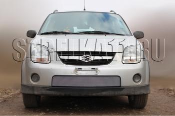 2 599 р. Защита радиатора Стрелка11 Стандарт  Suzuki Ignis (2003-2008) (хром)  с доставкой в г. Калуга. Увеличить фотографию 1