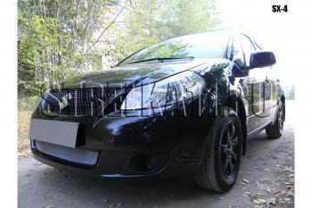 2 599 р. Защита радиатора (венгерская сборка) Стрелка11 Стандарт  Suzuki SX4  YA21S,YB21S (2006-2011) дорестайлинг, хэтчбэк (хром)  с доставкой в г. Калуга. Увеличить фотографию 1