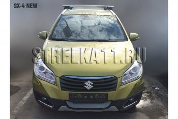 2 599 р. Защита радиатора Стрелка11 Стандарт  Suzuki SX4  JYB, JYA (2013-2016) хэтчбэк дорестайлинг (хром)  с доставкой в г. Калуга. Увеличить фотографию 1