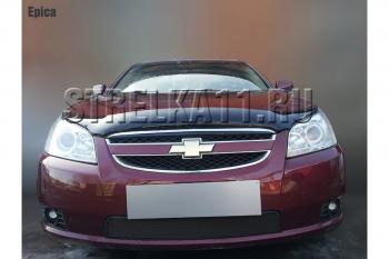 599 р. Зимняя заглушка решетки радиатора Стрелка11  Chevrolet Epica  V250 (2006-2012) (черная)  с доставкой в г. Калуга. Увеличить фотографию 1