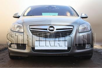 599 р. Зимняя заглушка решетки радиатора Стрелка11  Opel Insignia ( A,  А) (2008-2013) дорестайлинг седан, дорестайлинг универсал, дорестайлинг, хэтчбэк (черная)  с доставкой в г. Калуга. Увеличить фотографию 1