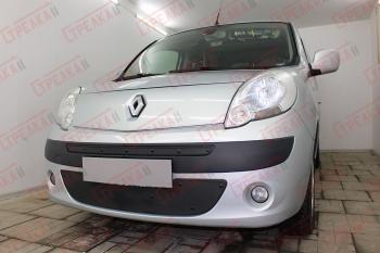 Зимняя заглушка решетки радиатора (низ) Стрелка11 Renault Kangoo KW0 дорестайлинг (2008-2013)  (черная)