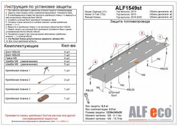 5 899 р. Защита картера и кпп (V-2.0) ALFECO  Nissan Rnessa (1997-2001) (сталь 2 мм)  с доставкой в г. Калуга. Увеличить фотографию 2