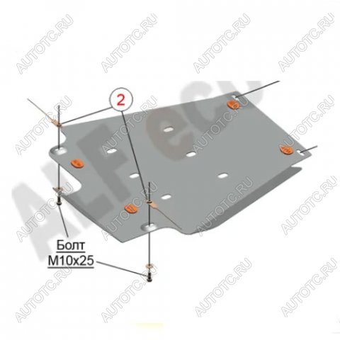 14 349 р. Защита топливного бака (V-5,7) ALFECO  Toyota Tundra  XK50 (2013-2024) 2-ой рестайлинг (алюминий 3 мм)  с доставкой в г. Калуга