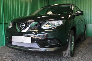 4 299 р. Защита радиатора PREMIUM  Nissan X-trail  3 T32 (2013-2018) дорестайлинг (хром)  с доставкой в г. Калуга. Увеличить фотографию 1