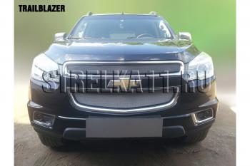 1 199 р. Защита радиатора (низ) Стрелка11 Стандарт Chevrolet Trailblazer GM800 дорестайлинг (2012-2016) (хром)  с доставкой в г. Калуга. Увеличить фотографию 2