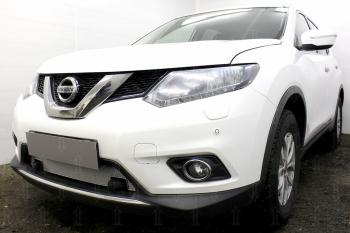 4 999 р. Защита радиатора (с парктроником) Стрелка11 PREMIUM  Nissan X-trail  3 T32 (2013-2018) дорестайлинг (хром)  с доставкой в г. Калуга. Увеличить фотографию 1