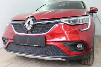 7 299 р.  Защита радиатора (верх, 2 части) Стрелка11 PREMIUM Renault Arkana (2019-2024) (черная)  с доставкой в г. Калуга. Увеличить фотографию 3