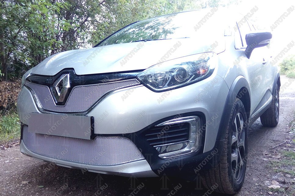 5 399 р. Защита радиатора (низ) Стрелка11 PREMIUM  Renault Kaptur (2016-2024) дорестайлинг, рестайлинг (хром)  с доставкой в г. Калуга