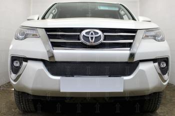 Защита радиатора (низ) (Black Onyx) Стрелка11 PREMIUM Toyota (Тойота) Fortuner (Фортунер)  AN160 (2020-2024) AN160 рестайлинг