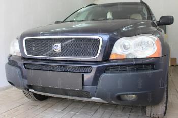 4 599 р. Защита радиатора (верх) Стрелка11 PREMIUM  Volvo XC90  C (2002-2006) дорестайлинг (черная)  с доставкой в г. Калуга. Увеличить фотографию 2