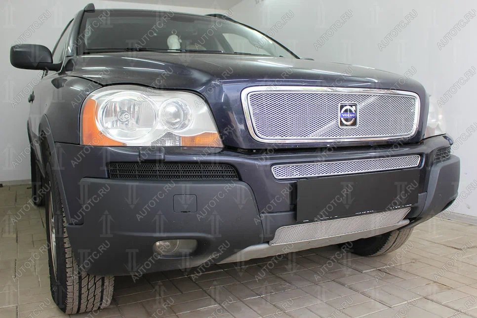 4 099 р. Защита радиатора (низ) Стрелка11 PREMIUM  Volvo XC90  C (2002-2006) дорестайлинг (хром)  с доставкой в г. Калуга