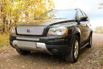 3 699 р. Защита радиатора (середина) Стрелка11 PREMIUM  Volvo XC90  C (2006-2014) рестайлинг (хром)  с доставкой в г. Калуга. Увеличить фотографию 2