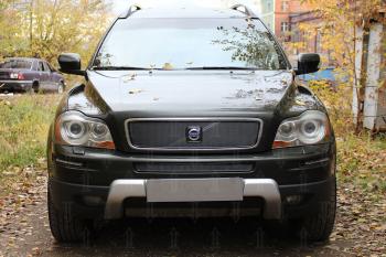 3 699 р. Защита радиатора (середина) Стрелка11 PREMIUM Volvo XC90 C рестайлинг (2006-2014) (хром)  с доставкой в г. Калуга. Увеличить фотографию 3