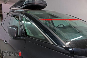1 849 р. Водостоки (дефлектора) лобового стекла Стрелка 11 Renault Grand Scenic R9 дорестайлинг (2016-2020)  с доставкой в г. Калуга. Увеличить фотографию 1