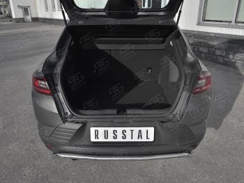699 р. Защитная накладка заднего бампера Russtal  Renault Arkana (2019-2024) (Нержавейка шлифованная)  с доставкой в г. Калуга. Увеличить фотографию 1