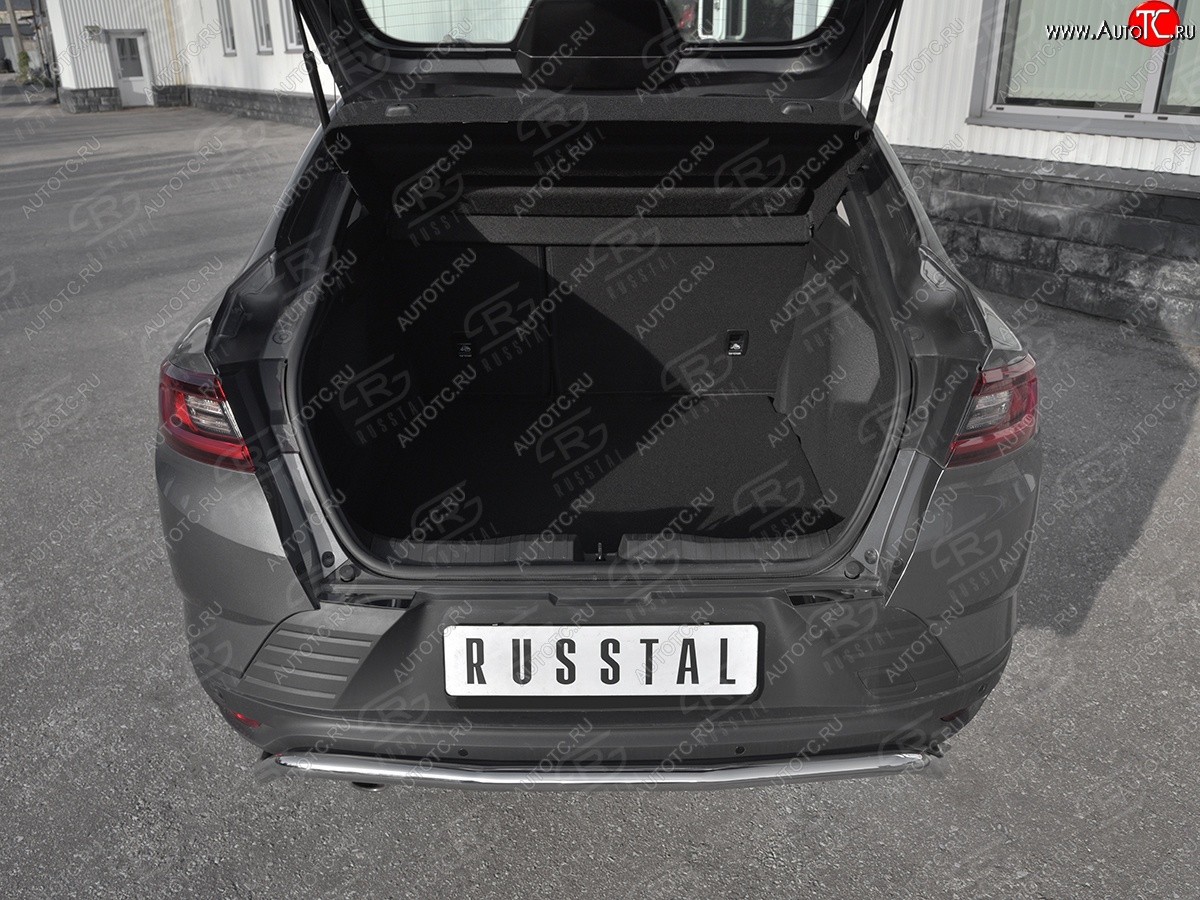 699 р. Защитная накладка заднего бампера Russtal  Renault Arkana (2019-2024) (Нержавейка шлифованная)  с доставкой в г. Калуга